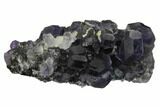Purple Cuboctahedral Fluorite Crystals on Quartz - China #163576-1